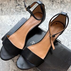 J. Crew Black and Tan Heels